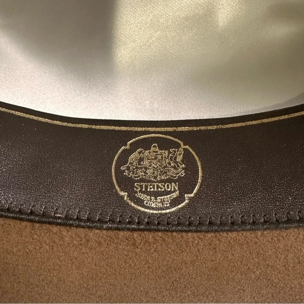 Vintage Stetson 7 3/8 5X Brown Cowboy Hat - Picture 13 of 16